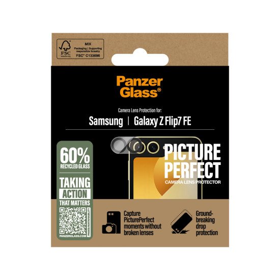 PanzerGlass ® PicturePerfect Camera Lens Protector Samsung Galaxy Z Flip7 FE Protection d'écran transparent 1 pièce(s) PanzerGlass ® PicturePerfect Camera Lens Protector Samsung Galaxy Z Flip7 FE Protection d'écran transparent 1 pièce(s)