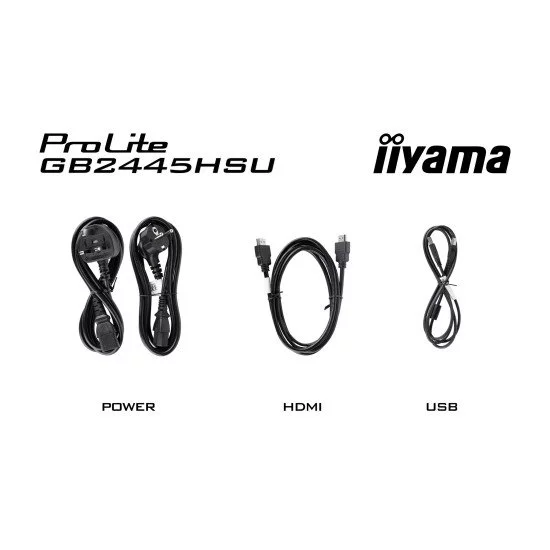 iiyama G-MASTER GB2445HSU-B2 LED display 60,5 cm (23.8") 1920 x 1080 pixels Full HD Noir iiyama G-MASTER GB2445HSU-B2 LED display 60,5 cm (23.8") 1920 x 1080 pixels Full HD Noir