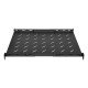 Intellinet Étagère fixe réglable 19", 1U, profondeur 550 mm, rails réglables de 550 à 750 mm, charge max. 20 kg, noire, garantie à vie