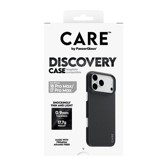 PanzerGlass CARE™ by ® Discovery Case Black & Grey w. MagSafe iPhone 2026 Pro Max | 17 Pro Max coque de protection pour téléphones portables Housse Noir