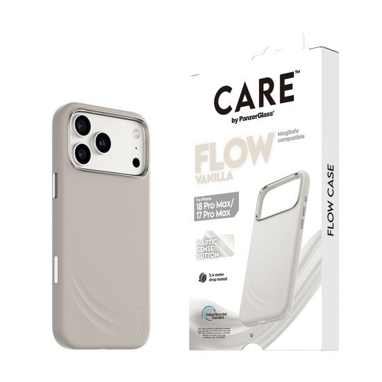 PanzerGlass CARE™ by ® Flow Case Vanilla w. MagSafe iPhone 2026 Pro Max | 17 Pro Max coque de protection pour téléphones portables Housse Transparent