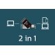 Philips FM12DC152B/00 lecteur USB flash 128 Go USB Type-A 3.2 Gen 1 (3.1 Gen 1) Noir, Argent