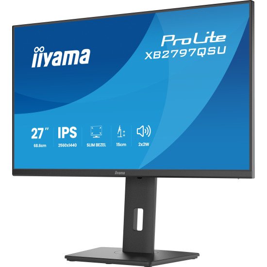 iiyama ProLite XB2797QSU-B1 écran PC 68,6 cm (27") 2560 x 1440 pixels Quad HD LED Noir
