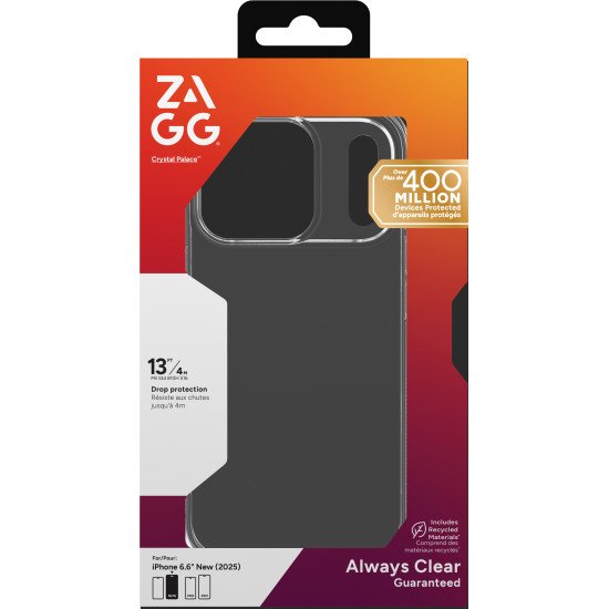 ZAGG Crystal Palace coque de protection pour téléphones portables 16 cm (6.3") Housse Transparent ZAGG Crystal Palace coque de protection pour téléphones portables 16 cm (6.3") Housse Transparent