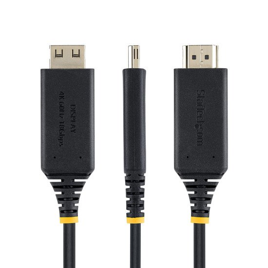 StarTech.com Câble Adaptateur USB-C vers HDMI de 1m, Connecteur HDMI à Verrouillage, 4K 60Hz, Compatible Thunderbolt, HDR, Câble Unidirectionnel pour MacBook, Dell, HP, Lenovo