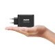 Port Designs 902107EU chargeur d'appareils mobiles Universel Noir Secteur Charge rapide Intérieure