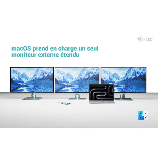 i-tec USB-C Metal Nano 3x Display (DP, HDMI and VGA) Docking Station + Power Delivery 100 W