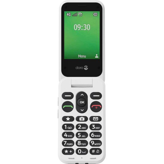 Doro Leva E30 7,11 cm (2.8") 142,7 g Noir, Blanc Téléphone numérique