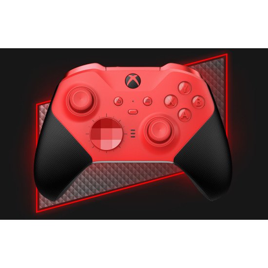 Microsoft Xbox Elite Series 2 - Core Noir, Rouge Bluetooth/USB Manette de jeu Analogique/Numérique Xbox Series S, Xbox Series X, PC, Xbox One, Xbox One S, Xbox One X