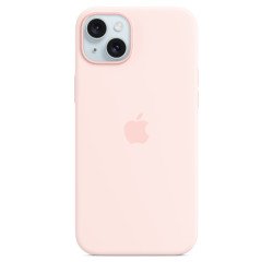 Apple Coque en silicone avec MagSafe pour iPhone 15 Plus - Rose pâle Apple Coque en silicone avec MagSafe pour iPhone 15 Plus - Rose pâle