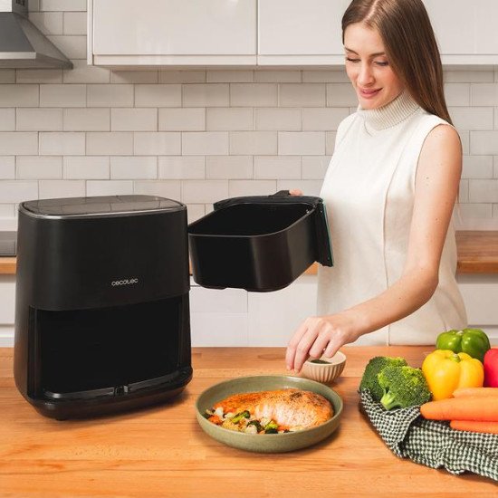 Cecotec 04971 friteuse Unique 5,5 L Autonome 1500 W Friteuse d'air chaud Noir