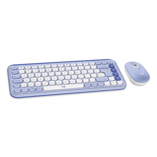 Logitech POP Icon Combo clavier Souris incluse Universel Bluetooth QWERTY US International Lilas, Blanc Logitech POP Icon Combo clavier Souris incluse Universel Bluetooth QWERTY US International Lilas, Blanc
