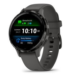 Garmin Venu 3S 3,05 cm (1.2") AMOLED 41 mm Numérique 390 x 390 pixels Écran tactile Gris Wifi GPS (satellite)