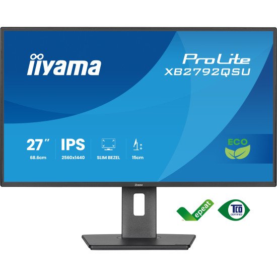 iiyama ProLite XB2792QSU-B1 écran PC 68,6 cm (27") 2560 x 1440 pixels Quad HD Noir