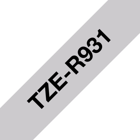 Brother TZE-R931 ruban d'étiquette Noir sur argent Brother TZE-R931 ruban d'étiquette Noir sur argent