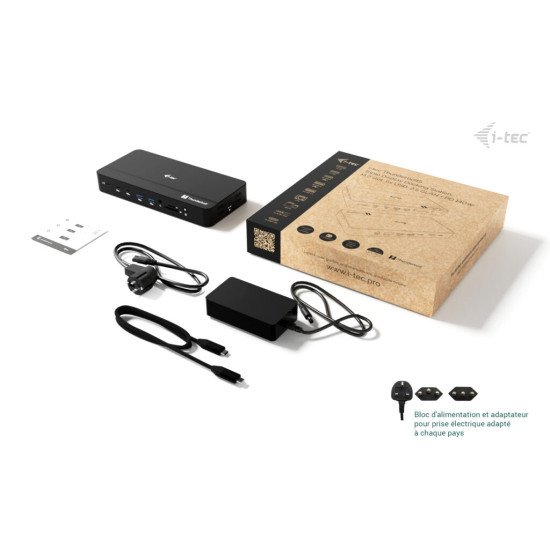 i-tec Thunderbolt 5 Triple Display Docking Station, M.2 slot, 6x USB, 2.5GLAN + Power Delivery 140W