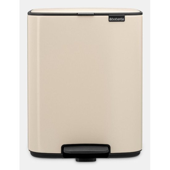 Brabantia Bo Pedal Bin 12 L Rectangulaire Acier Beige