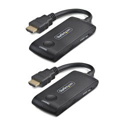 StarTech.com Extendeur HDMI Sans Fil pour Salles de Réunion et Espaces de Travail Collaboratifs, 4K 60Hz, Portée de 20m, Alimentation par USB, Kit Transmetteur et Récepteur Plug-and-Play