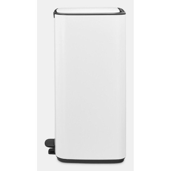 Brabantia Bo Pedal Bin 30 L Rectangulaire Acier Blanc