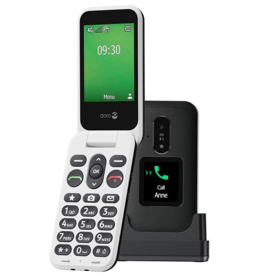 Doro Leva E30 7,11 cm (2.8") 142,7 g Noir, Blanc Téléphone numérique