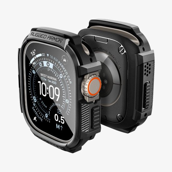 Spigen Rugged Armor Étui Noir Polyuréthane thermoplastique (TPU)