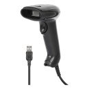 Manhattan Scanner de codes-barres CCD filaire, USB, largeur de lecture 60 mm, câble 152 cm, luminosité ambiante max. 5 000 lux, noir, garantie 3 ans