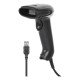 Manhattan Scanner de codes-barres CCD filaire, USB, largeur de lecture 60 mm, câble 152 cm, luminosité ambiante max. 5 000 lux, noir, garantie 3 ans