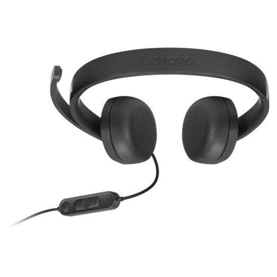 Lenovo 4XD1P83425 casque Avec fil Arceau Appels/Musique USB Type-A Noir