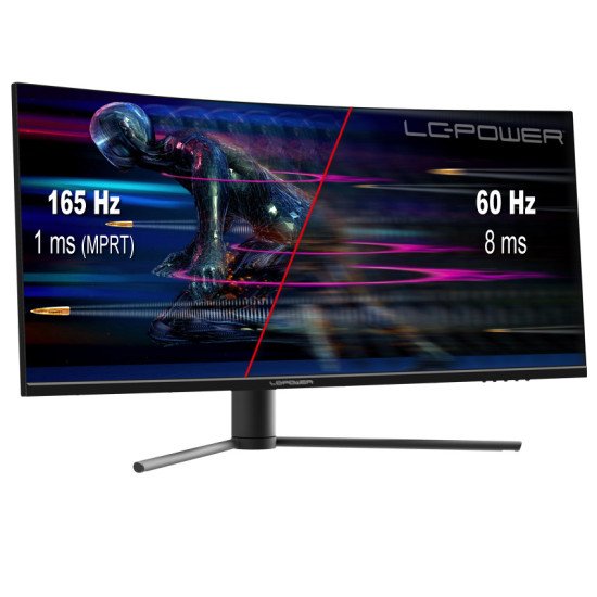 LC-Power LC-M34-UWQHD-165-C écran PC 86,4 cm (34") 3440 x 1440 pixels UltraWide Quad HD Noir, Rouge