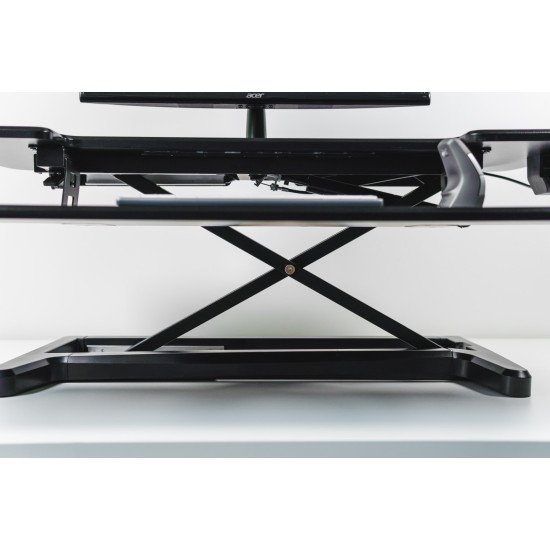 BakkerElkhuizen Adjustable Sit-Stand Desk Riser 2 Black