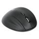 Manhattan Souris ergonomique sans fil (droitière), DPI réglable 800/1200/1600, 2,4 GHz (jusqu'à 10 m), 6 boutons avec molette, récepteur USB-A et USB-C combiné, noire, pile AA incluse, garantie 3 ans