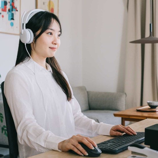 Logitech Zone Wired 2 Casque Avec fil Arceau Appels/Musique USB Type-C / USB Type-A Blanc