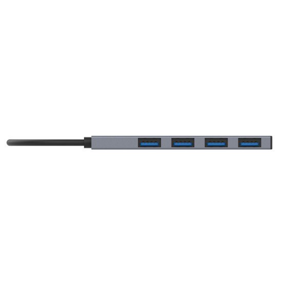 Origin Storage Origin 4 Ports - 4 USB3.2 Gen 1 Hub with dual connector Avec fil USB 3.2 Gen 1 (3.1 Gen 1) Type-A + Type-C Gris