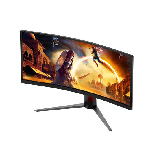AOC G4 CU34G4CAP écran PC 86,4 cm (34") 3440 x 1440 pixels UltraWide Quad HD LCD Noir, Rouge