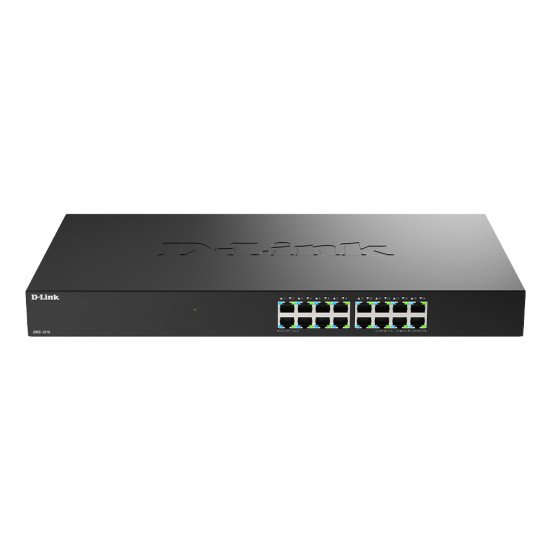 D-Link DMS-1016 Non-géré L2+ 2.5G Ethernet (100/1000/2500) Noir