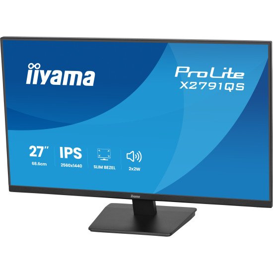 iiyama ProLite X2791QS-B1 écran PC 68,6 cm (27") 2560 x 1440 pixels Quad HD LED Noir