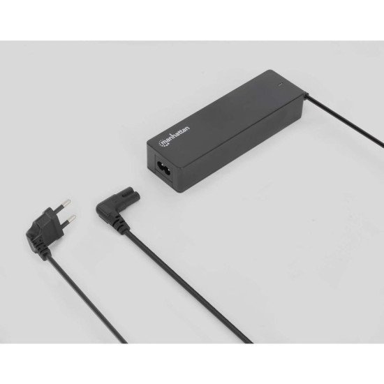 Manhattan Câble d'alimentation en angle, prise européenne 2 broches (CEE 7/16 Europlug) vers connecteur C7 femelle (figure en huit), 2 m, 2,5 A, noir, câble secteur, garantie à vie