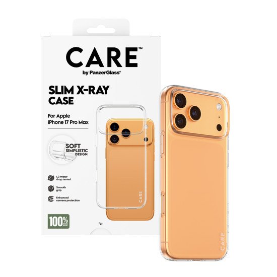 PanzerGlass CARE by ® Fashionable Case Transparent X-Ray Soft Basic iPhone 17 Pro Max coque de protection pour téléphones portables Housse PanzerGlass CARE by ® Fashionable Case Transparent X-Ray Soft Basic iPhone 17 Pro Max coque de protection pour téléphones portables Housse