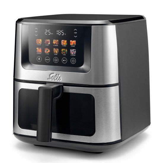 Solis Air Fry & Dry XL Unique 7,5 L Autonome 1870 W Friteuse d'air chaud Noir, Argent