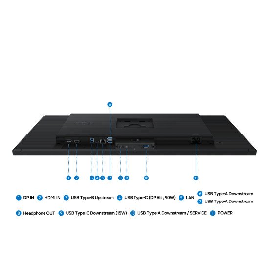 Samsung S80UH écran PC 68,6 cm (27") 3840 x 2160 pixels 4K Ultra HD LCD Noir