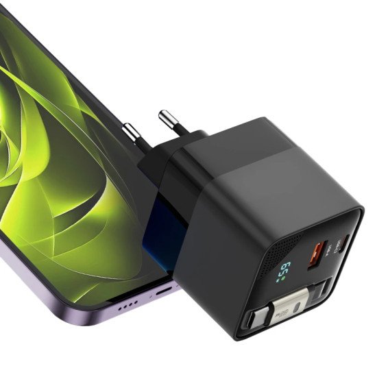 Mobile Origin MO-65WDCH-PW2 chargeur d'appareils mobiles Universel Noir Secteur Charge rapide Intérieure