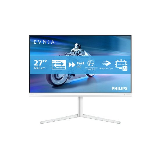 Philips Evnia 5000 écran PC 68,6 cm (27") 3840 x 2160 pixels 4K Ultra HD LCD Blanc