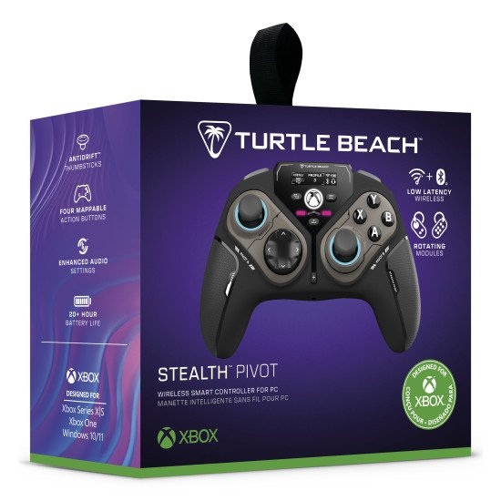 Turtle Beach Stealth Pivot – Manette intelligente sans fil - PC Windows, Xbox Series X|S, Xbox One, appareils Android – Modules pivotants, écran tableau de bord, sticks à effet Hall, boutons reprogrammables, Bluetooth Turtle Beach Stealth Pivot – Manette intelligente sans fil - PC Windows, Xbox Series X|S, Xbox One, appareils Android – Modules pivotants, écran tableau de bord, sticks à effet Hall, boutons reprogrammables, Bluetooth