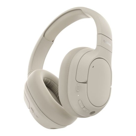 Belkin AUD008HQSA casque Casques Sans fil Arceau Appels/Musique USB Type-C Bluetooth Sable