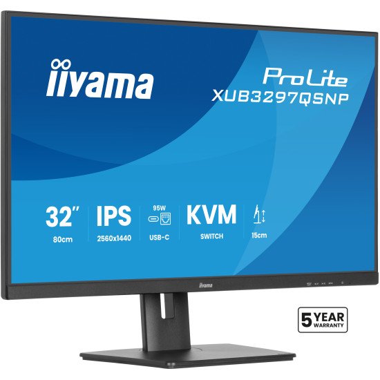 iiyama ProLite XUB3297QSNP-B1 écran PC 81,3 cm (32") 2560 x 1440 pixels 4K Ultra HD LED Noir iiyama ProLite XUB3297QSNP-B1 écran PC 81,3 cm (32") 2560 x 1440 pixels 4K Ultra HD LED Noir