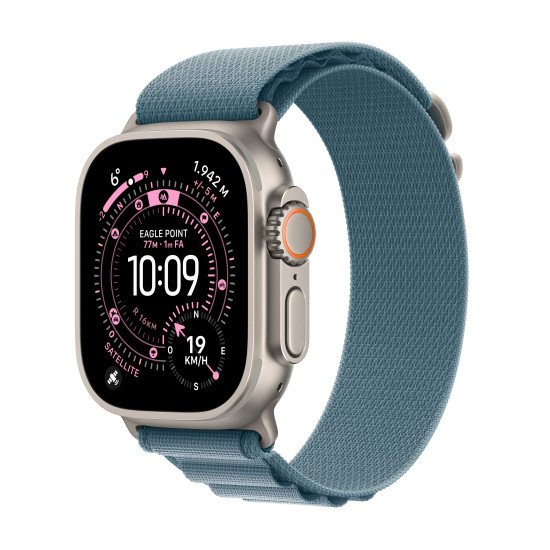 Apple Watch Ultra 3 OLED 49 mm Numérique 422 x 514 pixels Écran tactile 5G Titane Wifi GPS (satellite)