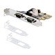 StarTech.com Carte d'Interface Série PCI Express à 2 ports, Carte Série PCIe à 2 Ports vers RS232 (DB9), UART 16C1050, Supports à Profil Bas/Plein, Rétention COM, pour Windows/Linux