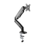 Manhattan Support de bureau pour TV/moniteurs (bras à ressort à Bras articulé), écrans 13" à 27", fixation à l'arrière par pince ou passe-câble, Compatibilité VESA : 75x75 et 100x100 mm (vérifiez les dimensions des quatre trous de fixation à l'a