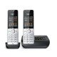 Gigaset COMFORT 500A duo Téléphone analog/dect Identification de l'appelant Noir, Argent