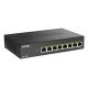 D-Link DMS-108P/E commutateur réseau Non-géré 2.5G Ethernet (100/1000/2500) Connexion Ethernet POE Noir